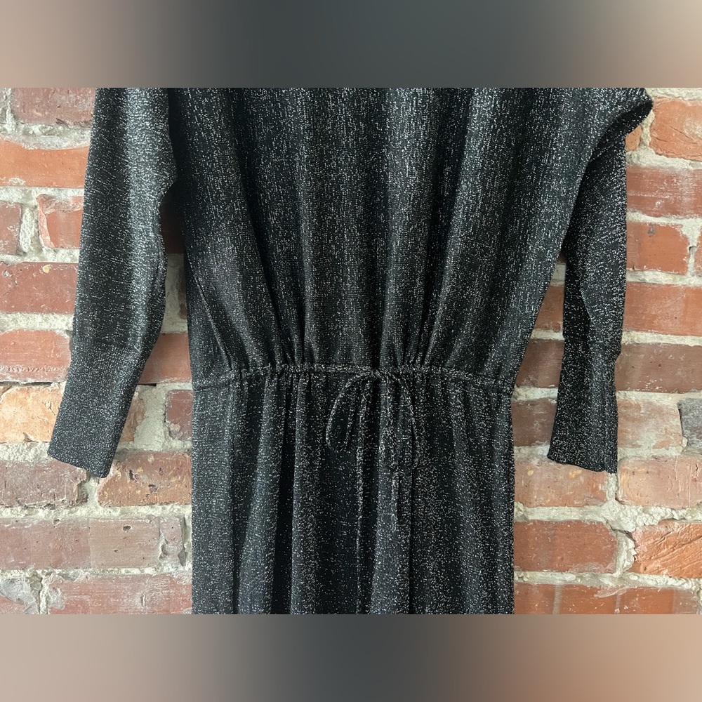 Capsule Women’s Sparkle Midi Metallic Dress in Black and Silver Size 8/10 - Picture 3 of 8